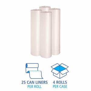 ถุงขยะแบบม้วน ขนาด 56 แกลลอน ยี่ห้อ Boardwalk 10 ม้วน 10 ถุง ความหนา 1.1 มิล ผลิตจากโพลีเอทิลีนความหนาแน่นต่ำ ขนาด 43x47 นิ้ว แบบใส สำหรับใช้ในครัวเรือน - Product Image 5