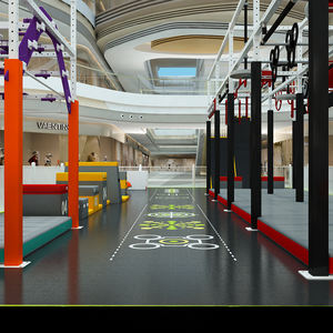 Ninja Warrrior gonflable personnalisé guerrier Ninja parcours à obstacles <span class=keywords><strong>trampoline</strong></span> Parkour pour enfants - Product Image 2