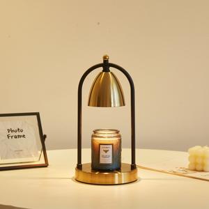 Lámpara Calentadora de Velas de Metal Retro Negra y Dorada - Calentador de Velas Decorativo para Decoración de Sala de Estar - Product Image 2