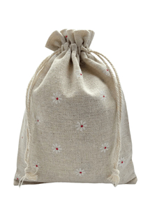 Floral Pattern Cotton Drawstring Storage Pouch for <b>Gifts</b> for Parties <b>Christmas</b> Birthdays Family and Jewelry <b>Bags</b> - Product Image 4