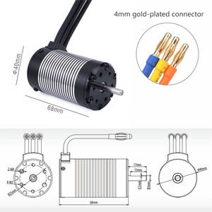 Motor sin escobillas 3665 para RC, micro motor automotriz impermeable para drones FPV, trams, robots, barcos y accesorios de juguetes RC - Product Image 2