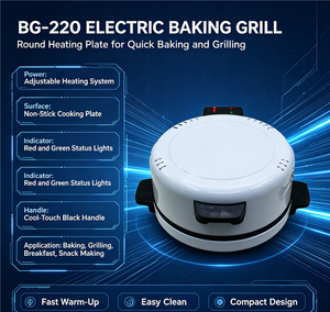 Machine à pizza électrique multifonctionnelle, surface antiadhésive, grill à steak, crêpière électrique, électroménager - Product Image 3