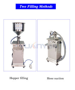 Machine de remplissage semi-automatique pneumatique CE pour sauces, cosmétiques, crèmes, beurre de cacahuète, tomates et pâtes liquides, avec piston manuel - Product Image 3