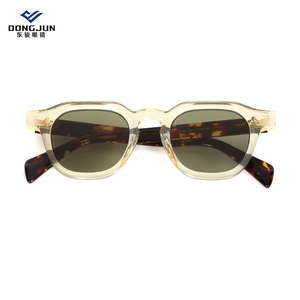 Gafas de sol redondas Vintage con remaches de concha de tortuga para mujer y hombre 2025 Retro amarillo azul Len pequeñas gafas de sol logotipo personalizado UV400 tonos - Product Image 6