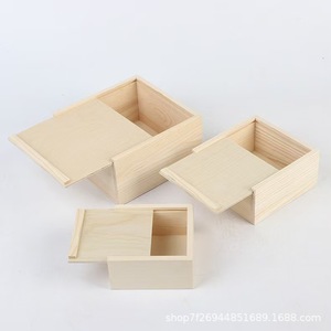 <b>Wooden</b> <b>Storage</b> <b>Box</b> Set Rectangular Solid Wood Desktop Organizer For Home Living Room Decorative Use - Product Image 4