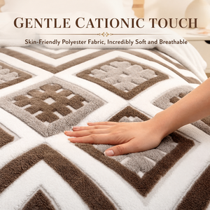Poland stock Premium Polyester Blanket Soft <b>Sherpa</b> <b>Throw</b> Geometric Flower Bedding Cover 200 x 230 cm for Home Hotel EU fast ship - Product Image 5