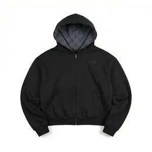 Conjunto Deportivo Personalizado para Hombre, Felpa de Algodón Grueso, Estilo Urbano Y2K Grunge, Estampado con Spray, Ropa Exterior para Hombre - Product Image 1