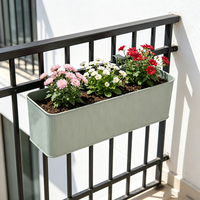 Pot de fleurs pour balcon de 2,4 gallons, seau de plantation en métal, pots suspendus pour la décoration de la maison