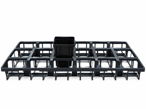 Bandeja de Plástico PP Negra al por Mayor para Macetas de Vivero, con 18 Celdas de Rejilla Abierta, para Organización y Transporte de Macetas Redondas - Product Image 6