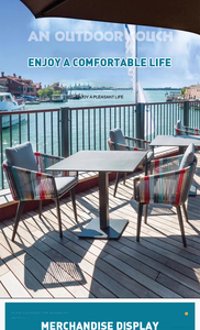 Ensemble <span class=keywords><strong>de</strong></span> canapés <span class=keywords><strong>en</strong></span> aluminium tressé par les fabricants, design minimaliste, mobilier <span class=keywords><strong>de</strong></span> salle à manger d'extérieur, ensemble <span class=keywords><strong>de</strong></span> canapés <span class=keywords><strong>de</strong></span> jardin - Product Image 6