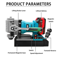 Perceuse magnétique industrielle sans balais 1150W, rechargeable 20V, vitesse variable, broche de perçage de 16mm, perçage de noyaux de 19.05mm, précise, OEM 1