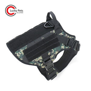 Harnais tactique pour chien de service robuste, sans traction, pour grande race, réglable, corps entier, avec poignée - Product Image 5