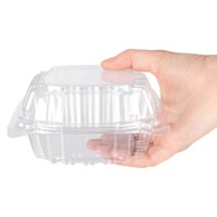 Contenants en plastique transparent, contenants alimentaires jetables de 6 pouces, boîte à emporter à clapet transparente pour hamburgers, gâteaux, salades