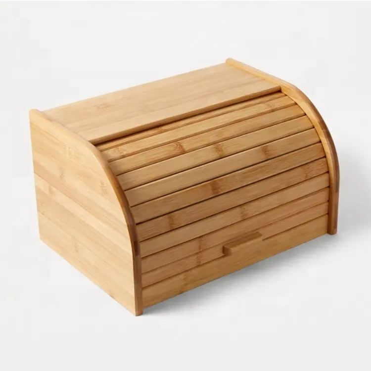 卸売環境にやさしい竹キッチン食品パンビンパン収納ボックス