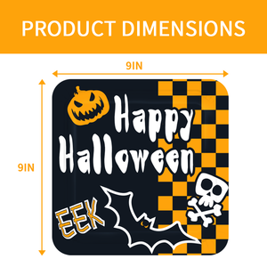 Xieli Vietnam Platos Desechables Con Patrón De Murciélago De Calabaza Para Decoraciones De Vajilla De Fiesta De Halloween - Product Image 6