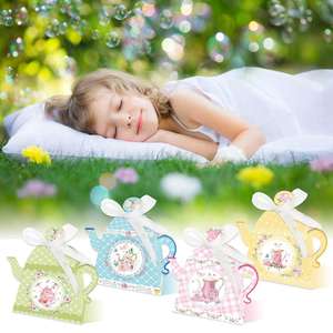 Raccomanda Vintage Tea Party Confezione Regalo a Farfalla floreale 3D con Manico in Carta per Compleanno di Matrimonio Baby Doccia - Product Image 2