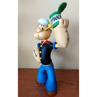 Statue de Popeye grandeur nature personnalisée Sculpture en métal Figure de dessin animé Statue de Popeye pour galerie d'art décoration de centre commercial