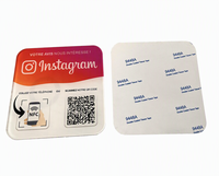 Plaques NFC Instagram Code QR Dynamique Personnalisation Logo Acrylique PVC Plaque NFC Support NFC Plaque d'Avis Google NFC Google