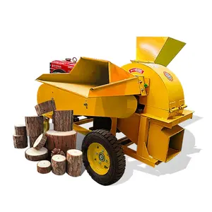 SUpplier Hot Selling Hydraulic Feeding Diesel Mobile Wood Chipper Shredder Machine Brush Chipper Crusher