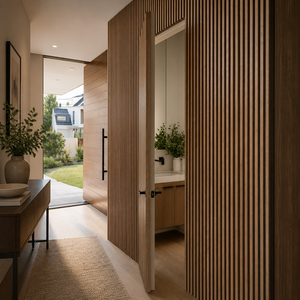 Puerta Oculta Personalizada con Revestimiento <span class=keywords><strong>de</strong></span> Madera, Puerta Secreta Tipo Librería para Dormitorio, Armario, Oficina en Casa, Villa, Decoración Interior Moderna - Product Image 5