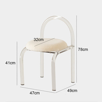 Chaise transparente en acrylique pour salle à manger, vente en gros, pour la maison