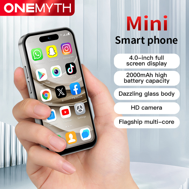 Hot Selling M17 Mini Smart Phone 4 Inch Global 4G Android 12.0 HD 2000mah Quad Core Dual Sim LTE 90Hz 5MP Camera English