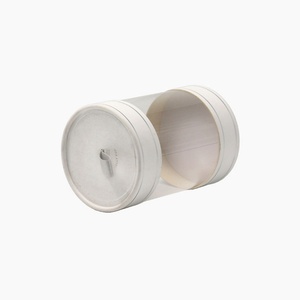 Customized Recyclable Tea Food Candle Container with PVC Transparent Window for Wholesale Packaging in Cylindrical Shape - Product Image 2