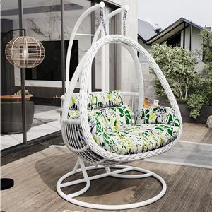 Contemporary Design Rattan Hanging Egg Chair Swing Durable All Weather Resistant Wicker <b>Hammock</b> Chair Outdoor Patio Garden Wic - Product Image 3