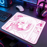 Tapis de souris de jeu ATK Anime Reverie Soft 490*420*4mm, design à bords concaves, surface de suivi équilibrée, antidérapant, en Poron