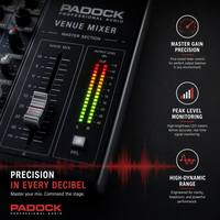 Nouvelle console de mixage numérique professionnelle PADOCK à 12 canaux pour diffusion en direct - 99 effets DSP avec -MB-1202