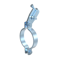 FM pour support de tuyau antichoc homologué avec finition en zinc, pour diamètres de 1/2 à 12 pouces