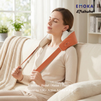 EMOKA Nouveau Masseur Shiatsu Chauffant de Haute Qualité pour le Cou et les Épaules, avec Fonctions de Pétrissage, de Roulement, de Tapotement, Contrôle par Minuteur et Télécommande Sans Fil