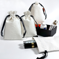 Pochette à cordon en coton 100% avec logo personnalisé, vente en gros, sac en coton écologique réutilisable pour cadeaux, bijoux, emballage de mariage, OEM