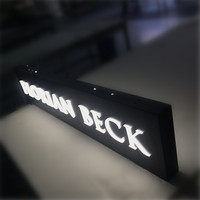 Enseigne LED double face personnalisée YIJIAO, boîte à lumière de projection extérieure pour la publicité en devanture de magasin