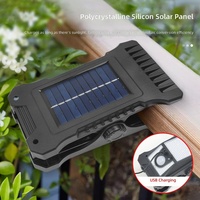 Lampe à Clip Solaire Étanche à Détection de Mouvement pour Jardin Extérieur, Terrasse, Sans Câblage, Lumière Solaire Portable pour Jardin, Cour