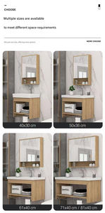 Mobile <span class=keywords><strong>Bagno</strong></span> <span class=keywords><strong>in</strong></span> <span class=keywords><strong>Legno</strong></span> Massello con Lavabo Rettangolare <span class=keywords><strong>in</strong></span> Ceramica, Design <span class=keywords><strong>Moderno</strong></span> Sospeso a Parete per <span class=keywords><strong>Bagno</strong></span> di Fattoria, Appartamento, Hotel - Product Image 6