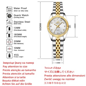 Reloj de Cuarzo CHENXI 004 para Mujer, Dorado y Plateado, Clásico, Elegante, de Lujo, Resistente al Agua, para Dama - Product Image 2