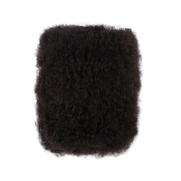 KAMA Cheveux humains brésiliens vierges en vrac, style Afro Kinky, pour dreadlocks, 8 pouces, double trame machine, facile à décolorer et à teindre