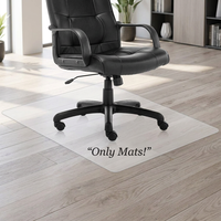 Tapis de protection de sol en vinyle PVC transparent de style moderne, tapis de protection pour chaise, facile à déplacer, pour le bureau et la maison