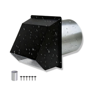 Grille d'aération murale moderne à capuchon <span class=keywords><strong>de</strong></span> 6 pouces, amortisseur d'air, couvercle d'évacuation pour ventilation extérieure, <span class=keywords><strong>cuisine</strong></span>, four - Product Image 2