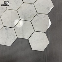 Carreaux de mosaïque en pierre de marbre blanc moderne pour décoration murale intérieure Parquet cuisine dosseret salle de bain sol pour hôtels villas