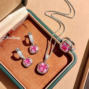 Set De Joyas De Plata 925 Original Con Amatista Natural Collar Y Aretes Piedra De Febrero <b>Regalo</b> - Product Image 1