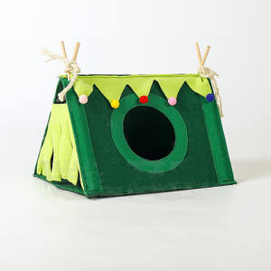 Nouveau design Petit animal de compagnie Lapin Den - Hamster Corner House Tent avec pochette d'écureuil, idéal pour les planeurs de sucre et le hamster nain - Product Image 6
