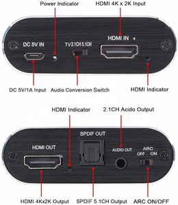 TV-Link สำหรับ2.0เครื่องแยกเสียง Arc 2160P/120Hz HDCP2.2 Optical Toslink SPDIF 3.5มม. RCA Audio Converter 2160P <span class=keywords><strong>X</strong></span> 2K <span class=keywords><strong>3D</strong></span> สำหรับ - Product Image 3