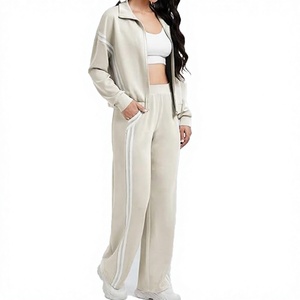 Trendy Two Piece Lounge Set Women Sweat Jacket Jogger <b>Pants</b> Tracksuit Outfit Soft Casual Wear Spring Fashion Breathable - Product Image 1
