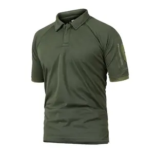 Tactical Polo Shirts Men Wholesale Green Camouflage Outdoor Hunting Combat Short Sleeve Cloth Tactical T Shirt