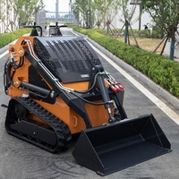 Chargeuse compacte SMT-460Mini à nivellement automatique du godet pour terrains boueux et inclinés, manutention de fumier agricole, petites opérations de démolition
