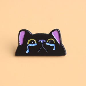 Pin de esmalte de <span class=keywords><strong>gato</strong></span> gótico oscuro, divertido y espeluznante, broche de metal, insignia para ropa, bolso y solapa, accesorios - Product Image 4