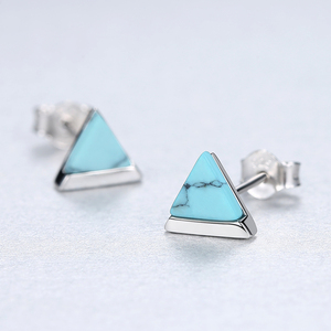 CZCITY 925 <strong>Sterling</strong> <strong>Silver</strong> Turquoise <strong>Earrings</strong> for <strong>Women</strong> Vintage Turquoise Jewelry - Product Image 6