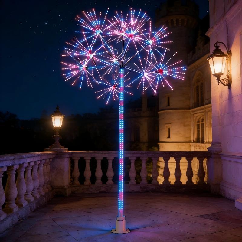 10PCS Fireworks Branches Multiple Sizes LED Firework Tree Light Outdoor Landscape Lamp IP65 Waterproof Smart RGB ABS Theme Park